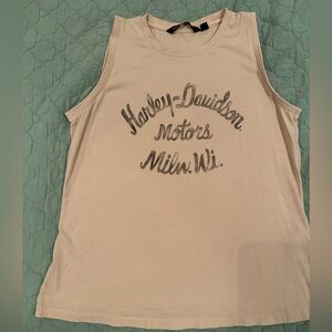 Harley-Davidson pale pink or blush colored tank